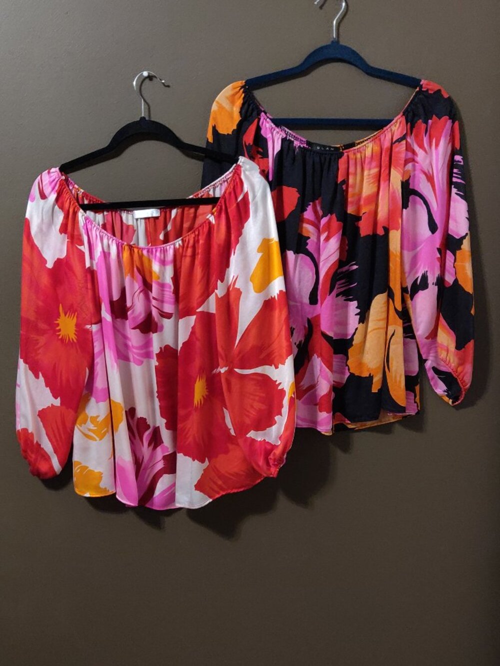 The Blue Door Boutique Silk Floral Tops *BUNDLE OF 2* Size Medium